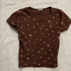 Cotton On Brown Fitted Short Sleeve Tee
